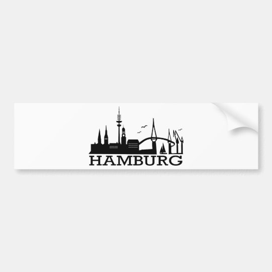 Samunshi Schlüsselanhänger Hamburg Skyline  5 Farben 10x3cm 