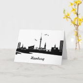 Skyline Hamburg Karte (Gelbe Blume)