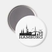 Skyline Hamburg Magnet (Vorderseite/Rückseite)