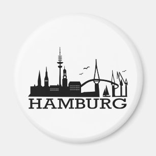 Skyline Hamburg Magnet