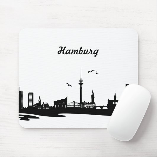 Skyline Hamburg Mousepad (Mit Mouse)