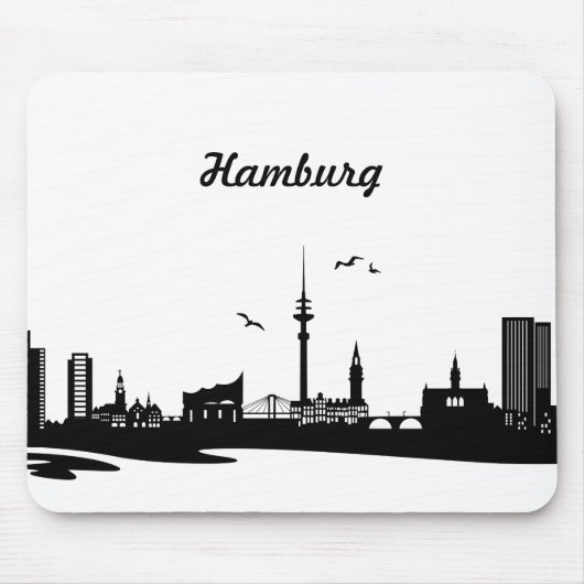 Skyline Hamburg Mousepad (Vorne)