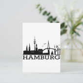 Skyline Hamburg Postkarte (Stehend Vorderseite)