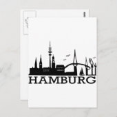 Skyline Hamburg Postkarte (Vorne/Hinten)