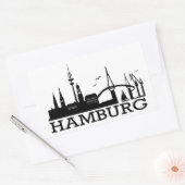 Skyline Hamburg Rechteckiger Aufkleber (Umschlag)