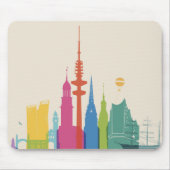 Skyline Hamburgs Deutschland Mousepad (Vorne)