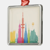 Skyline Hamburgs Deutschland Ornament Aus Metall (Links)