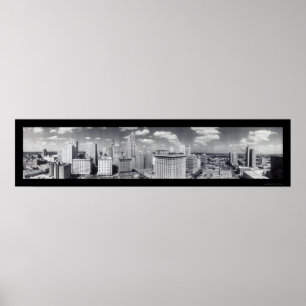 Skyline Houston TX Foto 1949 Poster