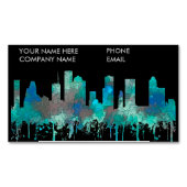 Skyline Houstons, Texas - SG-Dschungel Magnetische Visitenkarte (Vorderseite)