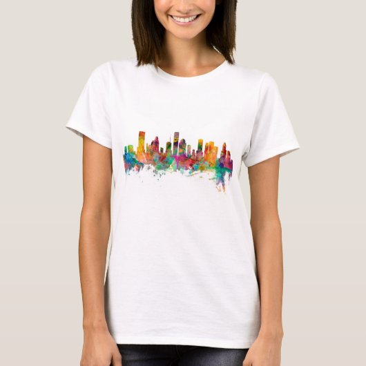 Skyline Houstons Texas T-Shirt (Vorderseite)