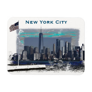 Skyline-Illustration in New York Magnet