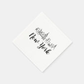 Skyline-Illustration in New York Serviette (Ecke)