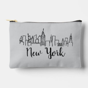 Skyline-Illustration in New York Zubehörtasche