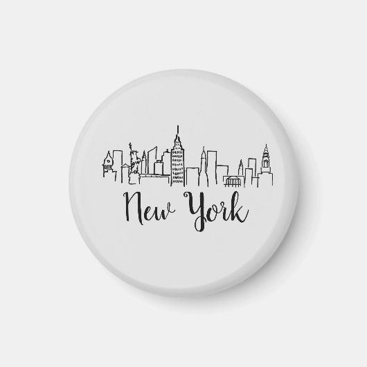 Skyline-Illustration-Pillow in New York Magnet (Vorne)