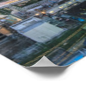 Skyline in der Dämmerung Poster (Ecke)