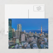 Skyline in der Dämmerung Postkarte (Vorne/Hinten)