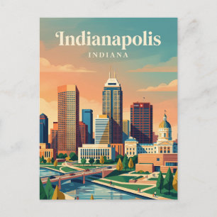 Skyline Indiana Postkarte