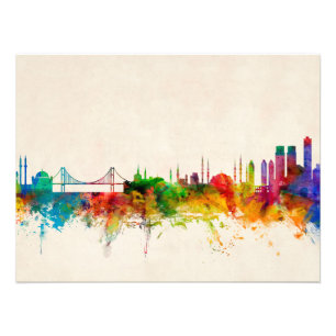 Skyline Istanbuls die Türkei Fotodruck