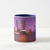 Skyline Jacksonvilles Florida nachts Tasse (Zentrum)