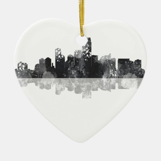 SKYLINE JERSEY CITY, NEW-JERSEY KERAMIK ORNAMENT (Vorne)