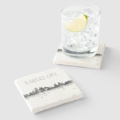 SKYLINE KANSAS CITY, MISSOURI STEINUNTERSETZER (Seitenansicht)