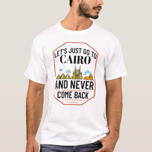 Skyline Karte Kairo Ägypten T-Shirt