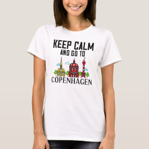 Skyline-Karte von Kopenhagen T-Shirt