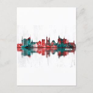 Skyline Krakau Feiertagspostkarte