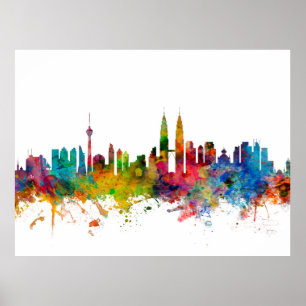 Skyline Kuala Lumpur Malaysia Poster