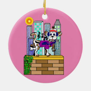 Skyline-kühler Chili-Hund Keramik Ornament