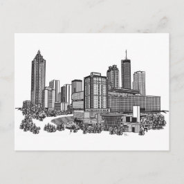 Skyline-Kunst Atlantas Georgia Postkarte