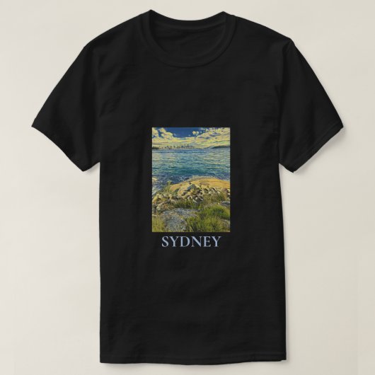 Skyline-Kunst Sydney Harbour T-Shirt (Design vorne)