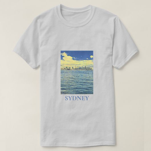 Skyline-Kunst Sydney Harbour T-Shirt (Design vorne)
