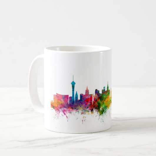 Skyline Las Vegass Nevada Kaffeetasse (Vorderseite Links)
