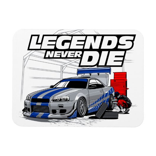 SKYLINE LEGENDS DIE NIE! MAGNET (Horizontal)