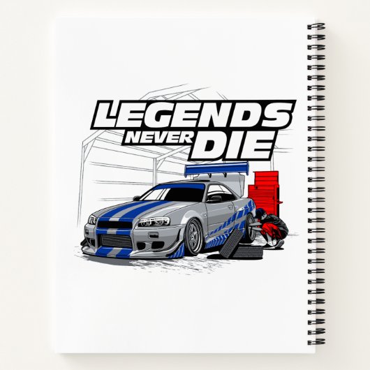 SKYLINE LEGENDS DIE NIE! NOTIZBLOCK (Rückseite)