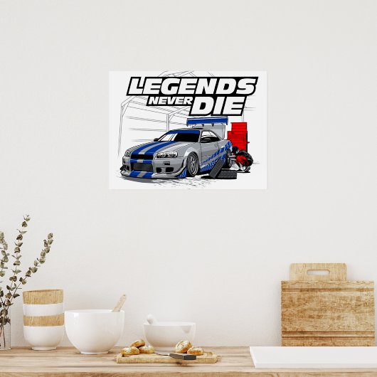 SKYLINE LEGENDS DIE NIE! POSTER (Küche)
