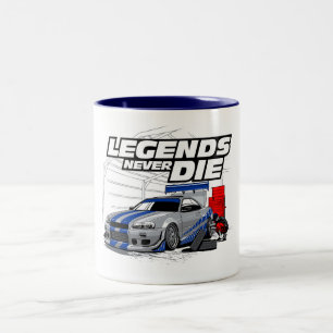 SKYLINE LEGENDS DIE NIE! ZWEIFARBIGE TASSE