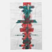 Skyline Leipzig Geschirrtuch (Vertikal)