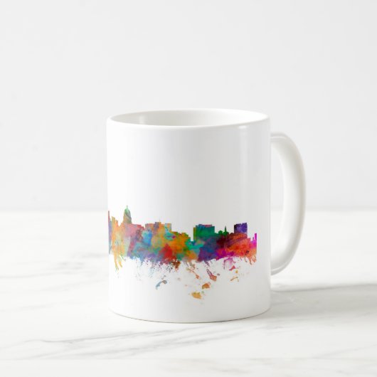 Skyline Madisons Wisconsin Kaffeetasse (VorderseiteRechts)
