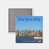 Skyline-Magnet für New York City Magnet (Vorderseite/Rückseite)