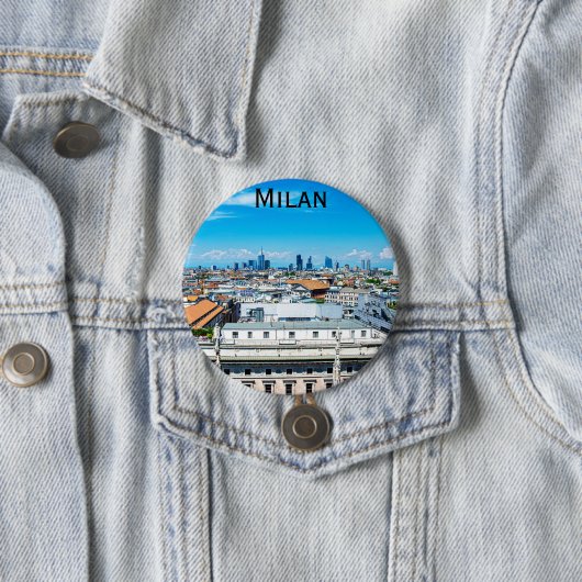 Skyline Mailands in Italien Button (Beispiel)