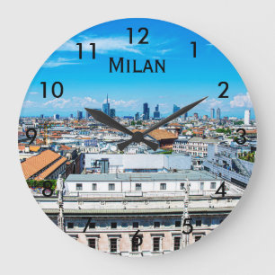 Skyline Mailands in Italien Große Wanduhr