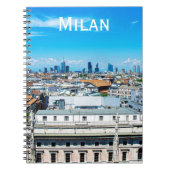 Skyline Mailands in Italien Notizblock (Vorderseite)