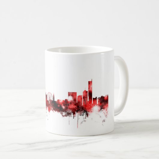Skyline Manchesters England Kaffeetasse (VorderseiteRechts)