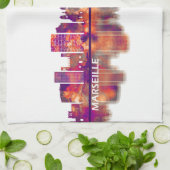 Skyline Marseille Geschirrtuch (Gefaltet)