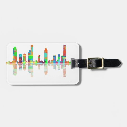 Skyline Melbournes Vic Gepäckanhänger (Vorderseite horizontal)