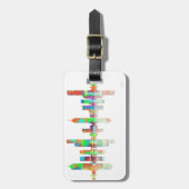 Skyline Melbournes Vic Gepäckanhänger (Vorderseite vertikal)