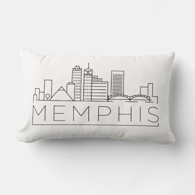 Skyline Memphis, Tennessee Lendenkissen (Vorderseite)