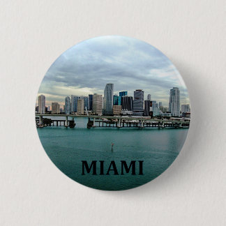 Skyline Miamis Florida Button